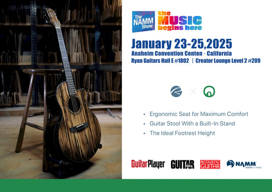 Guitar Master Stool at NAMM 2025 – Featured by Ryan Guitars! 🎸